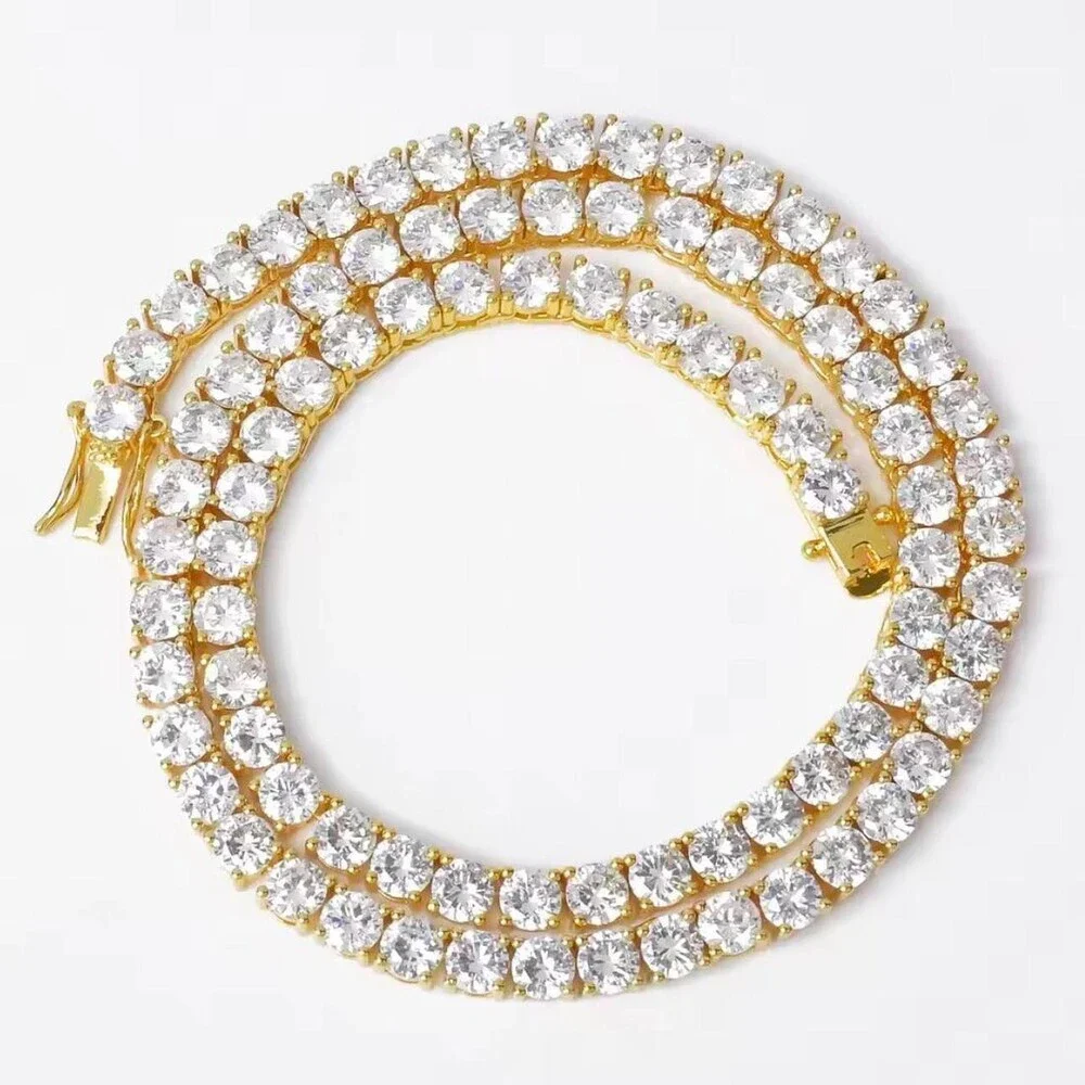 Gold Tennis Necklace 20 Inch
